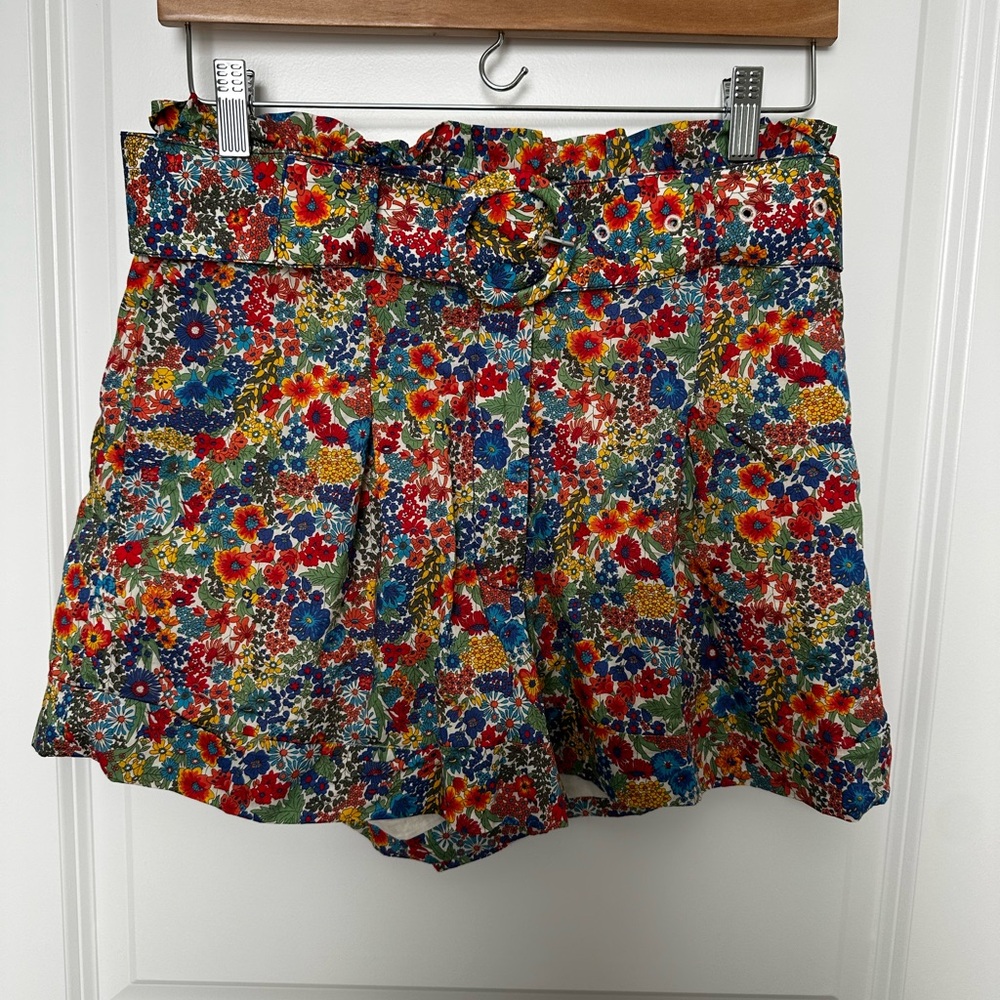 J. Crew Multicolor Floral High Waist Shorts in Liberty Fabric